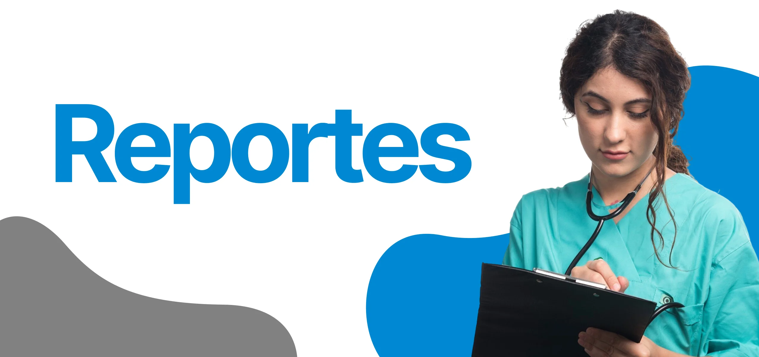 Profesional llenando ficha de reportes referenciando el módulo de reportes en el sistema MEDICALDESK Académico